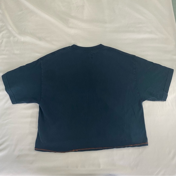 Navy Nike Cropped Tee - Picture 3 of 4